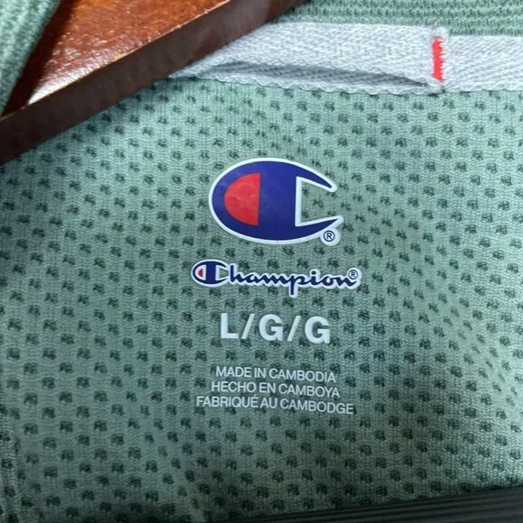 Champion Men's L Green Polyester Performance T-Shirt K1073 - Picture 6 of 9